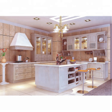 2021 New Design Modern Style Grey Color Painted Solid Wood Modular Kitchen Cabinet Furniture